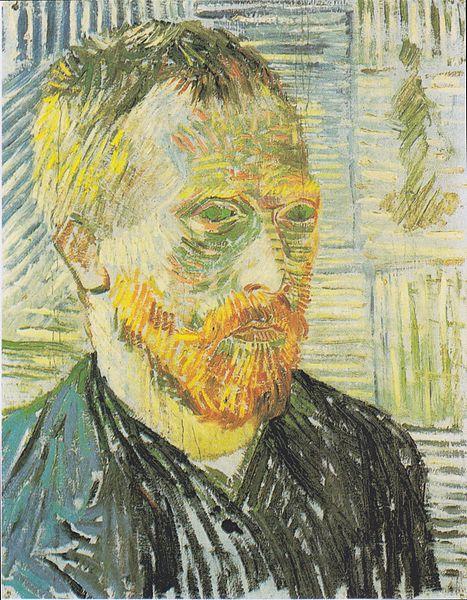 Vincent Van Gogh Self Portrait with Japanese Print oil painting image